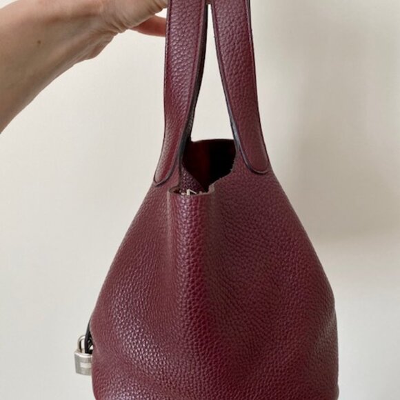 HERMES Picotin 18 / Bordeaux Clemence leather - Picture 4 of 16